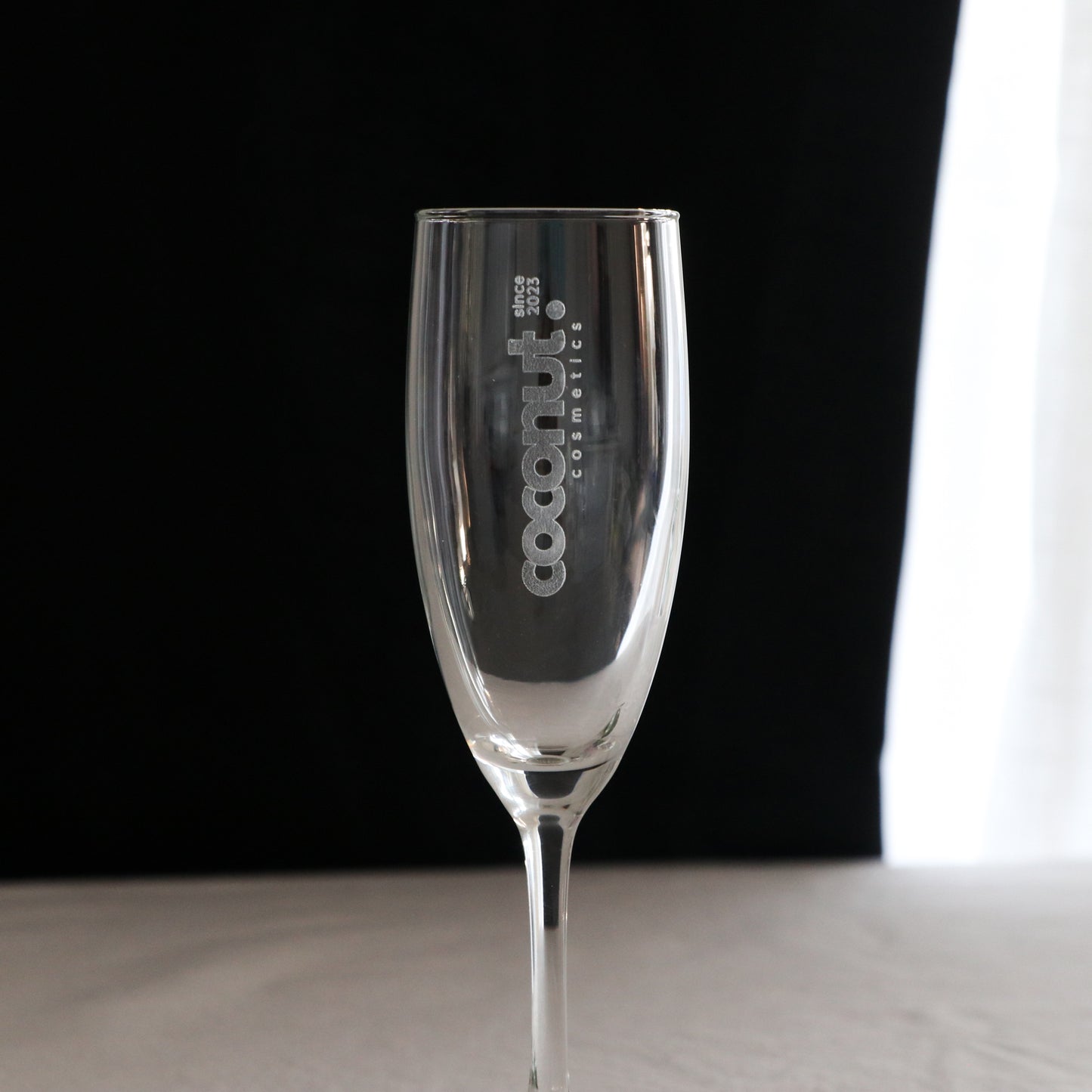 Custom Engraved Corporate Champagne Glass