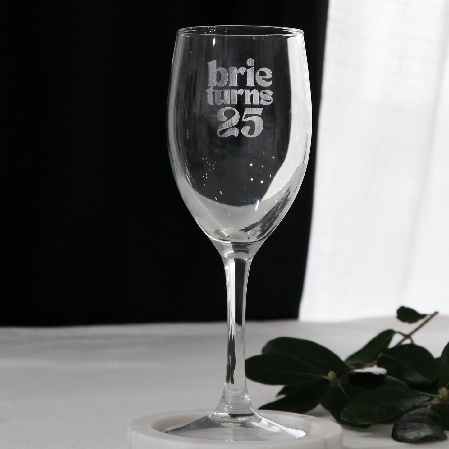 Engraved Birthday Wine Glass