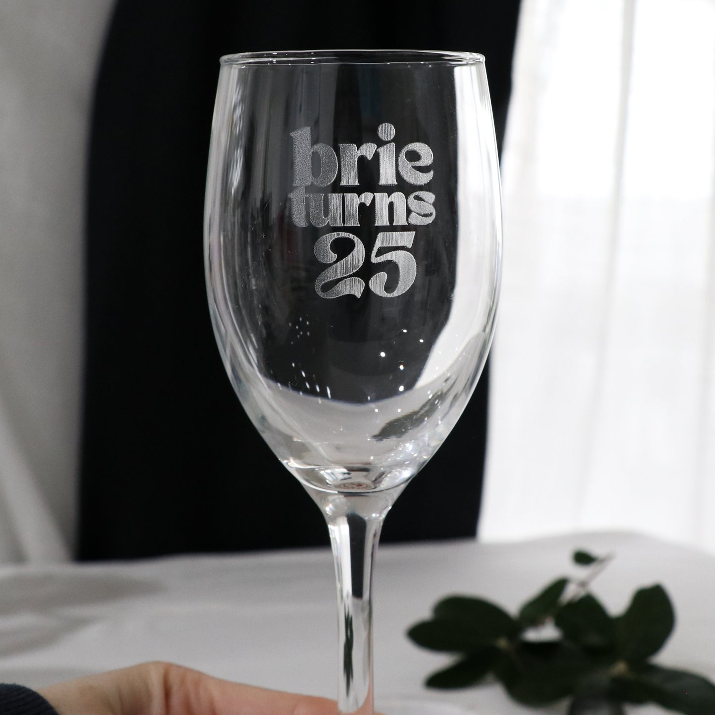 Engraved Birthday Wine Glass