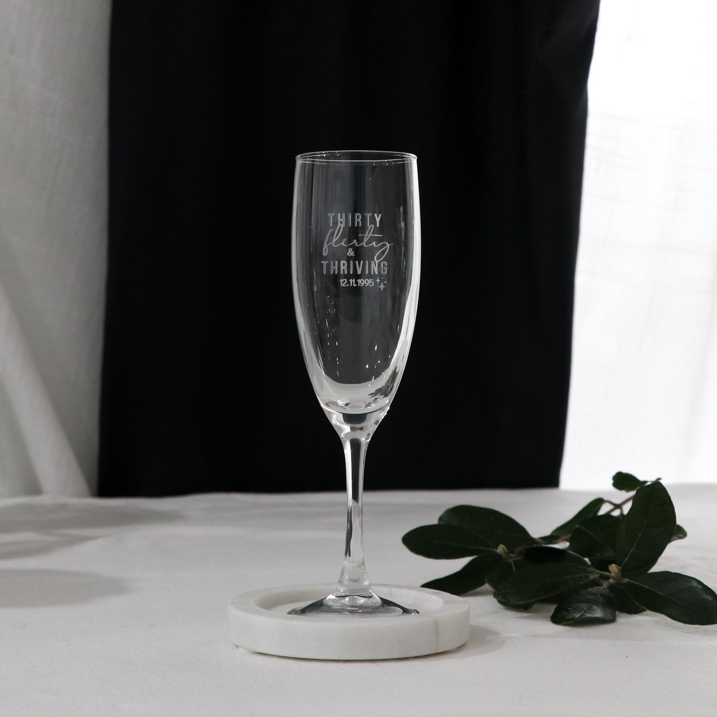 Engraved Birthday Champagne Glass