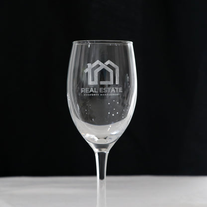 Laser Engraved Corporate Wine Glass