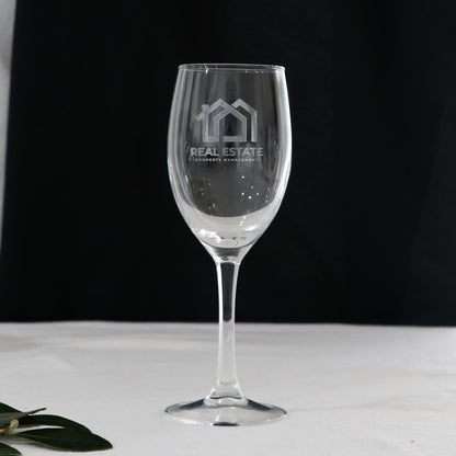 Laser Engraved Corporate Wine Glass