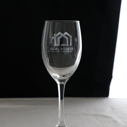 Laser Engraved Corporate Wine Glass