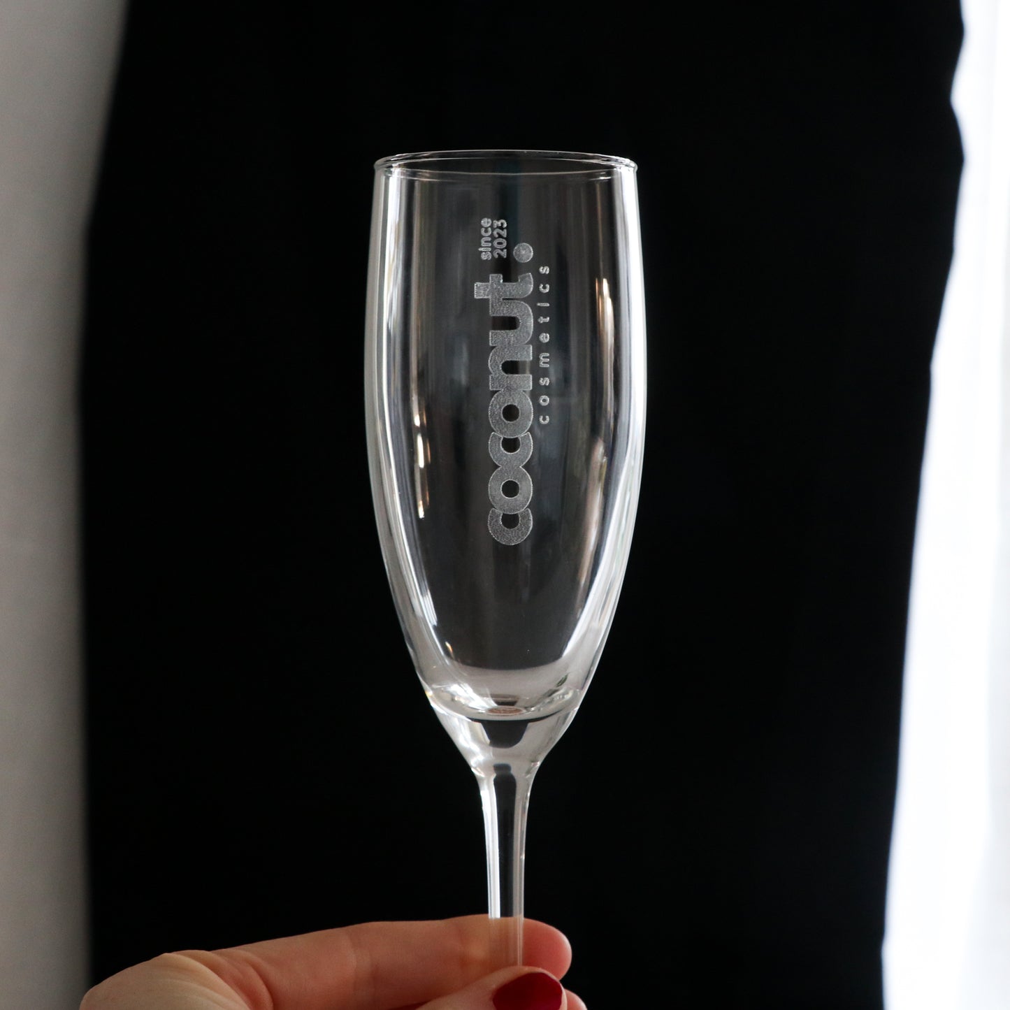 Custom Engraved Corporate Champagne Glass