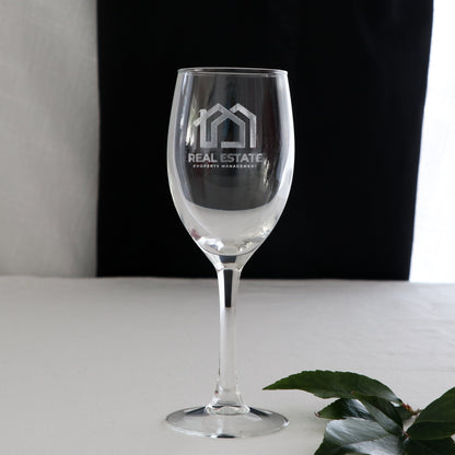 Laser Engraved Corporate Wine Glass