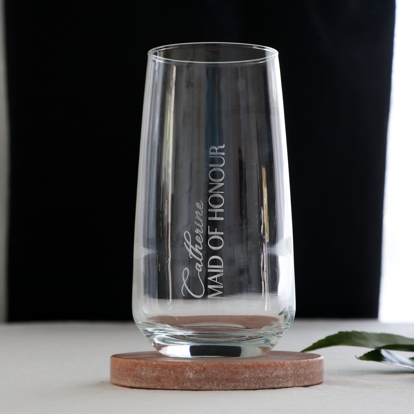 Engraved Maid of Honour Tall Tumbler Glass