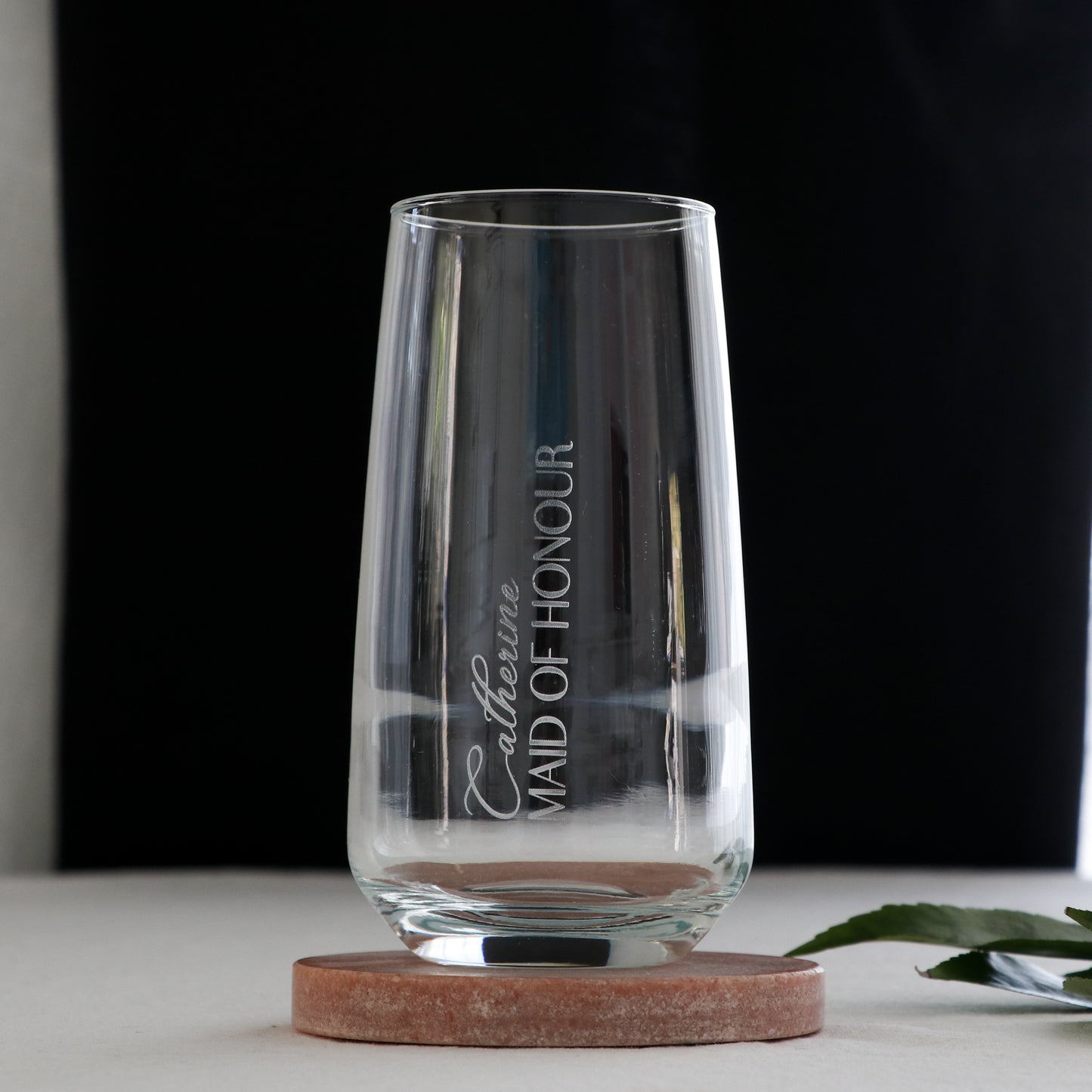 Engraved Maid of Honour Tall Tumbler Glass