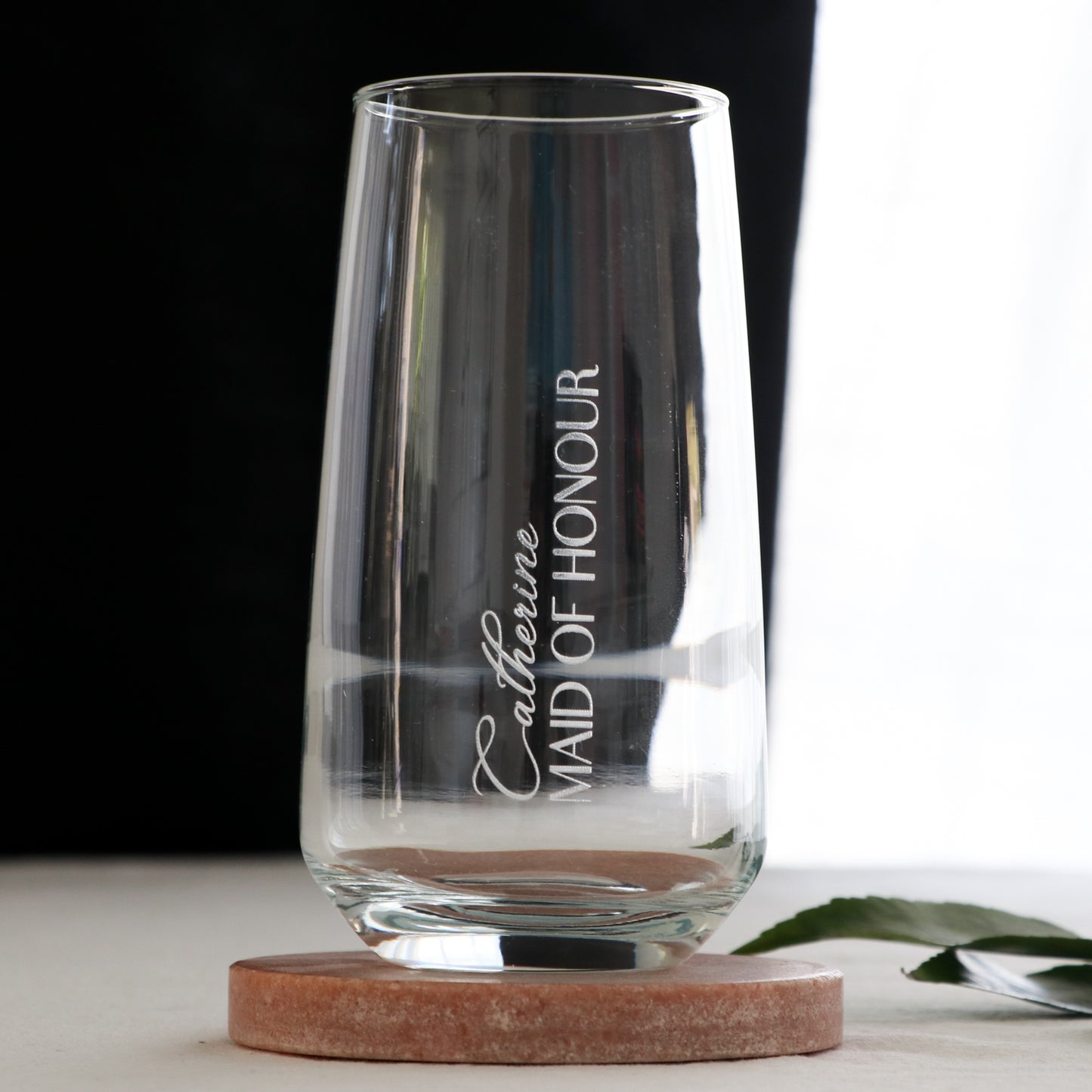 Engraved Maid of Honour Tall Tumbler Glass