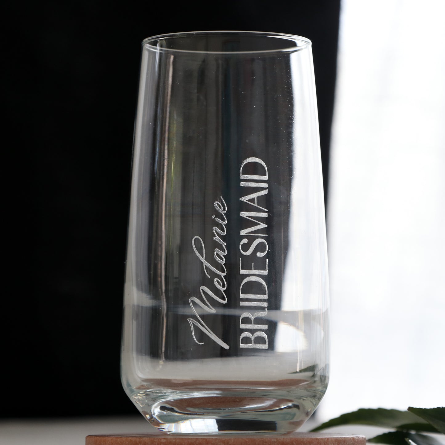 Engraved Maid of Honour Tall Tumbler Glass