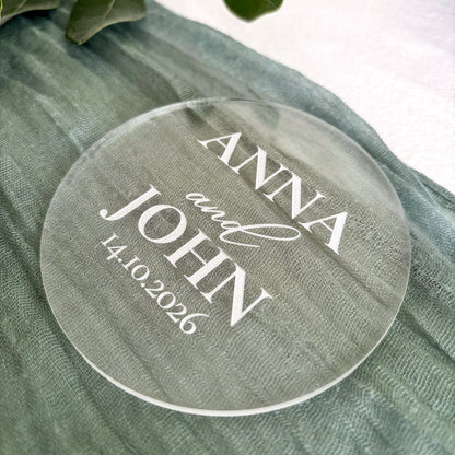 Personalised Acrylic Wedding Coasters