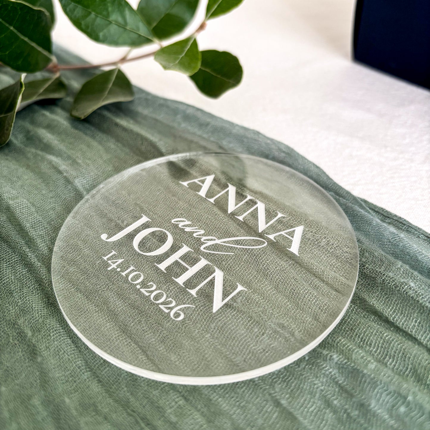 Personalised Acrylic Wedding Coasters