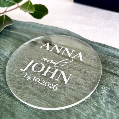 Personalised Acrylic Wedding Coasters