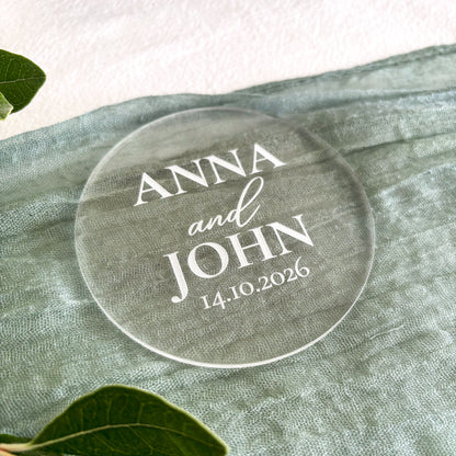 Personalised Acrylic Wedding Coasters