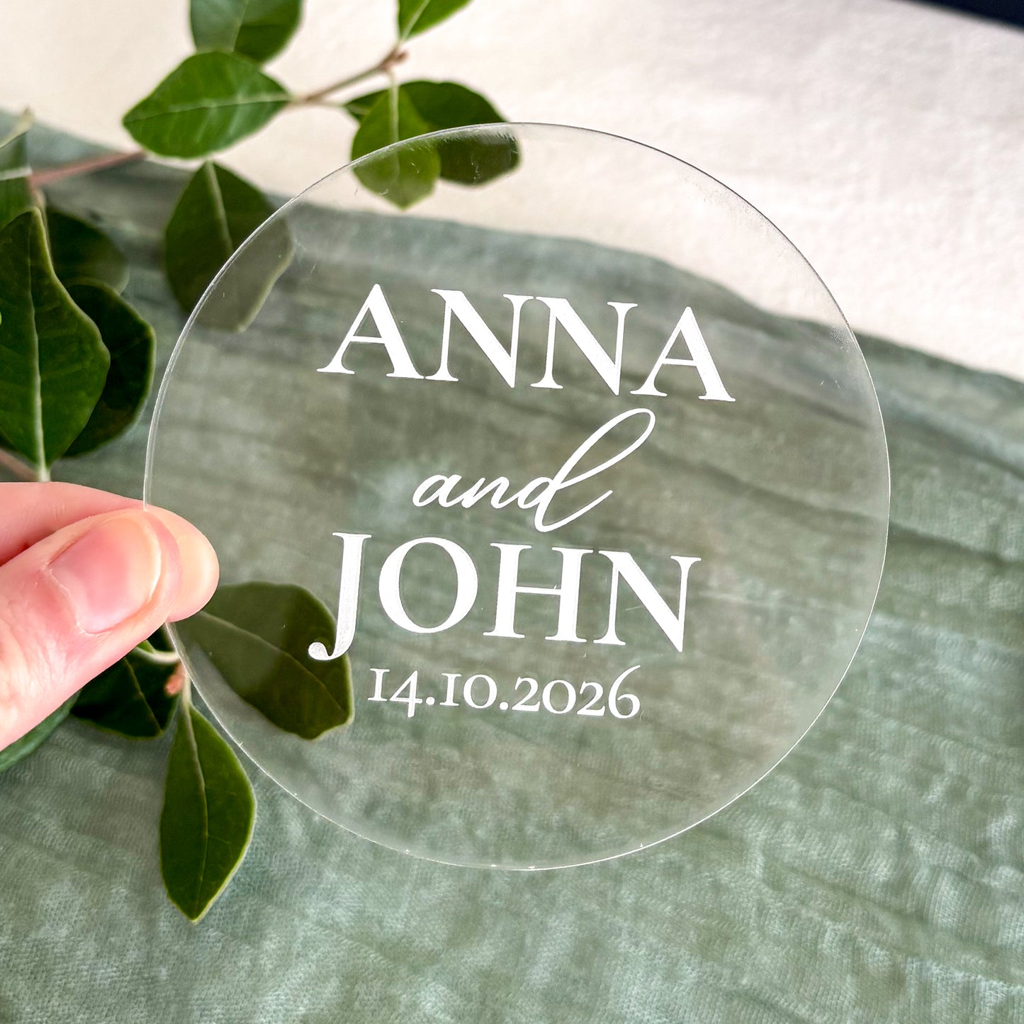 Personalised Acrylic Wedding Coasters