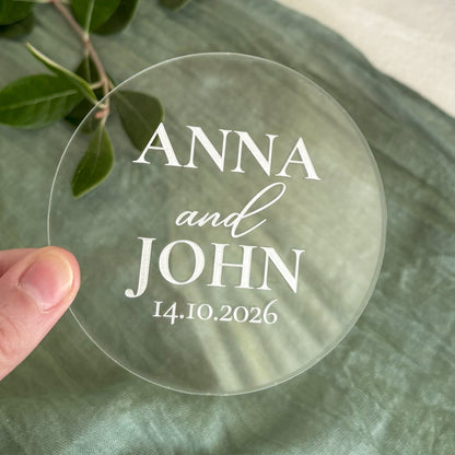 Personalised Acrylic Wedding Coasters