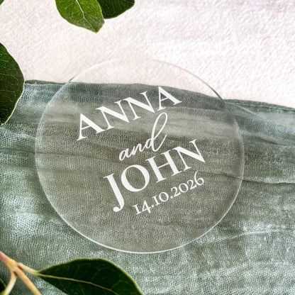 Personalised Acrylic Wedding Coasters