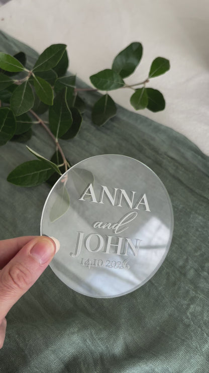 Personalised Acrylic Wedding Coasters